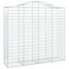 vidaXL Cestos gabi&atilde;o arqueados 25 pcs 200x50x180/200 ferro galvanizado