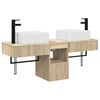 vidaXL Conjunto de Arm&aacute;rios para Banheiro 3 unid. Carvalho Sonoma