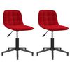 vidaXL Cadeiras de jantar girat&oacute;rias 2 pcs veludo vermelho tinto
