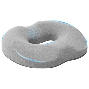 vidaXL Almofada assento Cor s&oacute;lida Cinzento-claro 42 x 36,5 x 8 cm