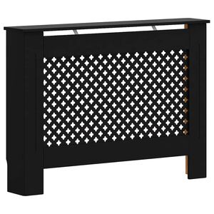vidaXL Cobertura de radiador 112x19x81,5 cm MDF preto