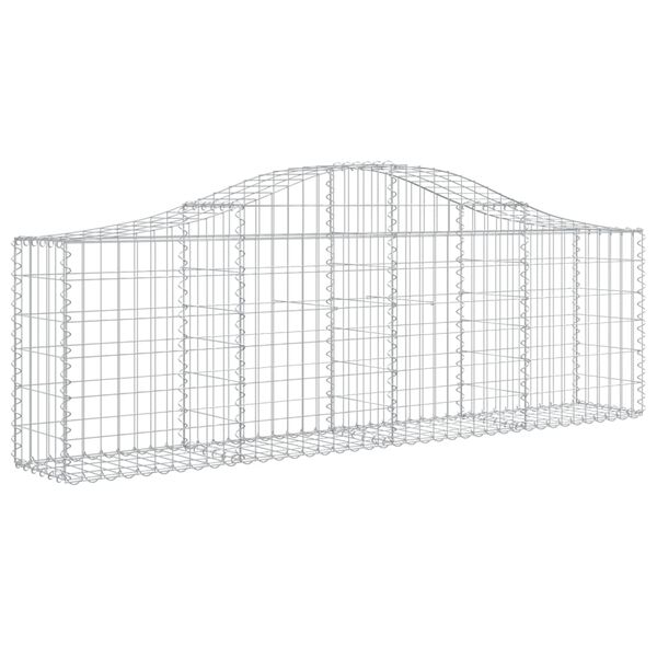 vidaXL Cestos gabião arqueados 10pcs 200x30x60/80 cm ferro galvanizado