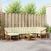 vidaXL Conjunto de Sof&aacute;s para Exterior 8 pcs Natural e Creme