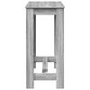 vidaXL Mesa de bar 102x50x103,5cm derivados de madeira cinzento sonoma