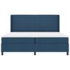 vidaXL Cama Box com colch&atilde;o com cabeceira Azul 200 x 200 cm tecido