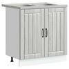 vidaXL Gabinete Base para Pia Lucca 2 unid. Cinza Sonoma
