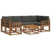 vidaXL Conjunto de Sof&aacute;s para Exterior 7 unid. Natural e Antracite