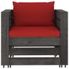 vidaXL 6 pcs conj. lounge jardim + almofad&otilde;es madeira impreg. cinzento
