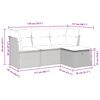 vidaXL 4 pcs conjunto de sof&aacute;s para jardim c/ almofad&otilde;es vime PE bege