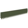 vidaXL Acabamento para Gramado 10 pcs 103 x 20 cm A&ccedil;o Verde-Azeitona