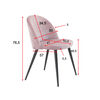 Venture Home Cadeiras de jantar Velvet 2 pcs veludo preto/rosa sujo