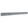vidaXL Canteiro elevado jardim a&ccedil;o galvanizado 600x80x45 cm cinzento