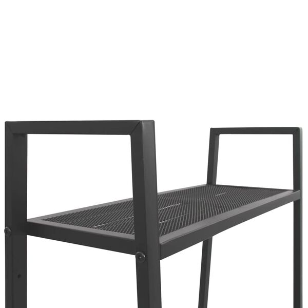 vidaXL Estante em escada com 4 prateleiras metal antracite