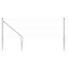 vidaXL Cerca com Poste Prateado 0,8 x 25 m A&ccedil;o