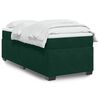 vidaXL Cama com molas/colch&atilde;o 90x190 cm veludo verde-escuro