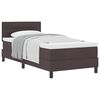 vidaXL Cama Box com cabeceira Manual Marrom Escuro 80 x 200 cm tecido