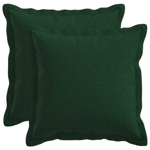 vidaXL Capa almofada 2 pcs HOUTEN Verde-Escuro 35 x 35 cm