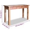 vidaXL Mesa consola madeira de mogno maciça 123x42x75 cm