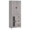 vidaXL Arm&aacute;rio alto 69,5x34x180 cm derivados de madeira sonoma cinza