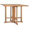 vidaXL Mesa de jantar para jardim dobr&aacute;vel 90x90x75 cm teca maci&ccedil;a