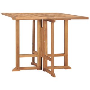 vidaXL Mesa de jantar para jardim dobr&aacute;vel 90x90x75 cm teca maci&ccedil;a