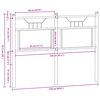 vidaXL Cabeceira de substitui&ccedil;&atilde;o 120cm derivados madeira/a&ccedil;o carvalho castanho