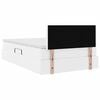 vidaXL Cama com arruma&ccedil;&atilde;o e LED com colch&atilde;o Branco Puro 120 x 200 cm