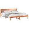 vidaXL Estrutura da Cama com cabeceira Marrom Cera 180 x 200 cm