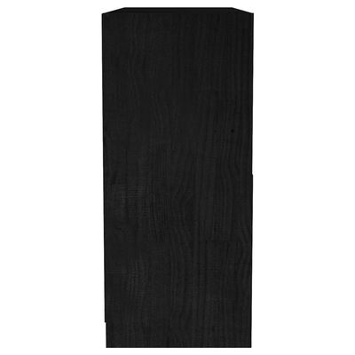 vidaXL Estante 104x33x76 cm madeira de pinho maciça preto