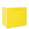 vidaXL Sacos de papel 250 unid com al&ccedil;as amarelo 32x22x28 cm
