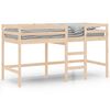 vidaXL Cama alta p/ crian&ccedil;a c/ escada 90x190cm madeira de pinho maci&ccedil;a