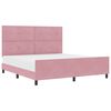 vidaXL Cama Box com cabeceira Rosa 180 x 200 cm Veludo