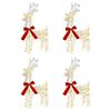 vidaXL Rena de Natal 4 unid. 160 LED Branco quente 33 x 12 x 55 cm