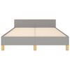 vidaXL Estrutura de cama sem colch&atilde;o cinza claro tecido
