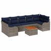 vidaXL Conjunto de Sof&aacute; de Jardim 8 unid. Cinzeto vime PE