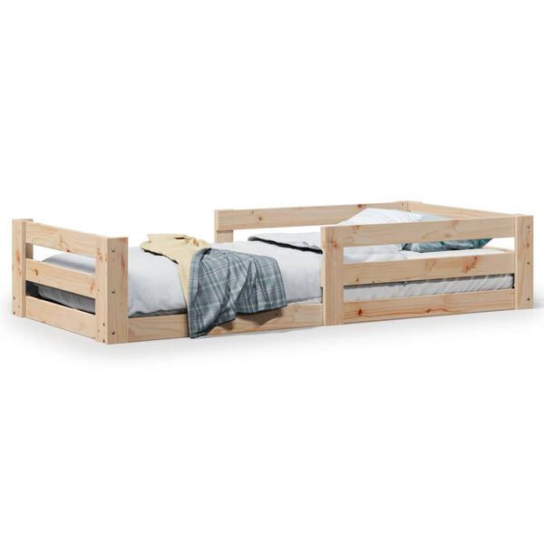 vidaXL Cama sem colch&atilde;o 70x140 cm madeira de pinho maci&ccedil;a