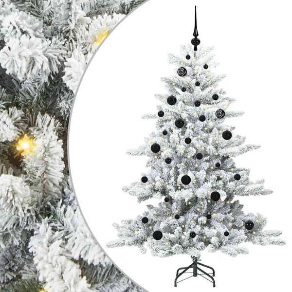 vidaXL &Aacute;rvore de Natal Articulada Artificial Branco 150 cm PVC e A&ccedil;o