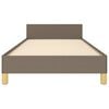 vidaXL Estrutura de cama sem colch&atilde;o 90x190 cm tecido cinzento
