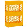 vidaXL Suporte de Guarda-Sol amarelo mostarda 28 x 12 x 41 cm A&ccedil;o