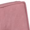 vidaXL Cadeira de descanso com banco veludo rosa