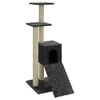 vidaXL &Aacute;rvore p/ gatos c/ postes arranhadores sisal 92 cm cinza-escuro