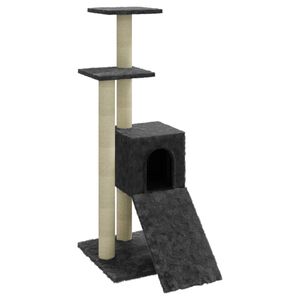 vidaXL &Aacute;rvore p/ gatos c/ postes arranhadores sisal 92 cm cinza-escuro