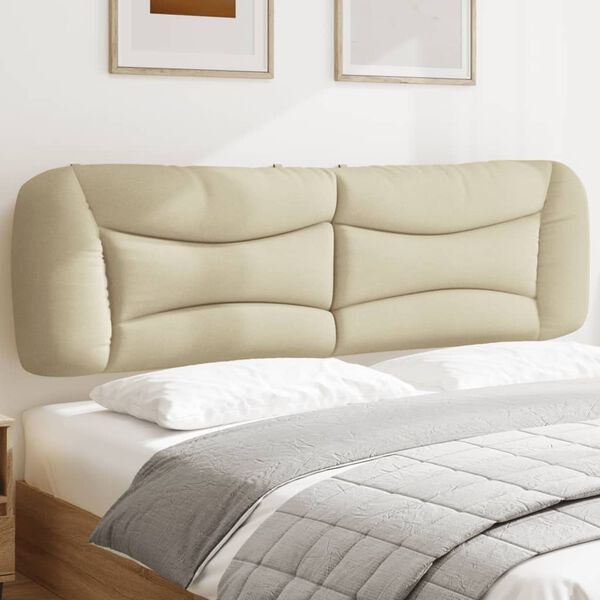 vidaXL Almofad&atilde;o de cabeceira Hvar 180 cm tecido creme