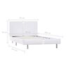 vidaXL Estrutura de cama 90x200 cm couro artificial branco