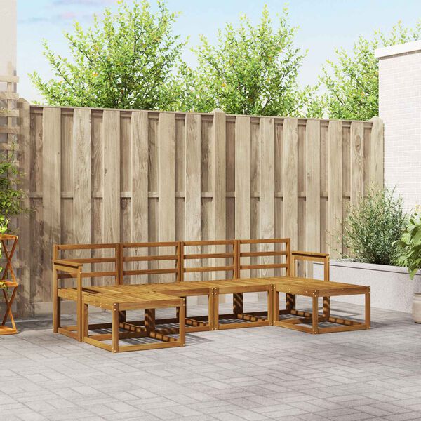 vidaXL Conjunto de Sof&aacute;s para Exterior 6 pcs Natural