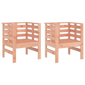vidaXL Cadeiras de jardim 2 pcs 61,5x53x71cm madeira de douglas maci&ccedil;a