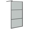 vidaXL Divis&oacute;ria de chuveiro preto 100x195 cm vidro ESG escuro