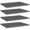 vidaXL Prateleiras para estante 4 pcs 40x30x1,5cm contraplacado cinza