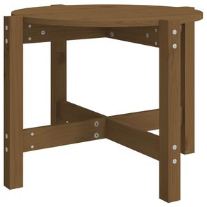 vidaXL Mesa de centro &Oslash; 62,5x45 cm madeira pinho maci&ccedil;a castanho-mel