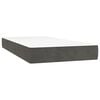 vidaXL Cama box spring c/ colch&atilde;o/LED 80x200 cm veludo cinzento-escuro